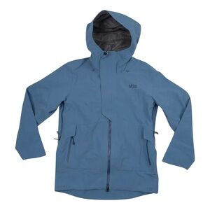 Stio Credential Sturdy Blue Hooded Waterproof Jacket